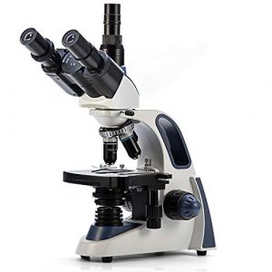 Swift SW380T 40X-2500X Magnification, Siedentopf Head, Research-Grade Trinocular Microscope Compound Lab with Wide-Field 10X/25X Eyepieces, Mechanical Stage, Ultra-Precise Focusing, Camera-Compatible