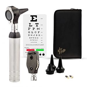 Zyrev ZetaLife 2 in 1 Otoscope Set - Perfect for Nursing & Medical Students with Carry Case, Sight Chart & Replacement Tips
