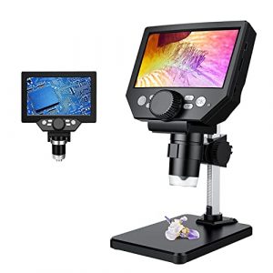 LCD Digital Microscope,4.3 Inch 1080P 10 Megapixels,1-1000X Magnification Zoom Wireless USB Stereo Microscope Camera,10MP Camera Video Recorder with HD Screen