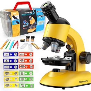 Microscope for Kids, Microscope Kit LED 40X-1200X Magnification Kids Science Toys, Microscope Slides with Specimens for Kids,Students Microscope STEM Kit
