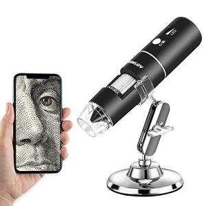 TOMOV DM1 Digital Microscope 1200X with LCD Screen,Wireless 1080P Video Microscope with 12MP Camera (Wireless Microscope)
