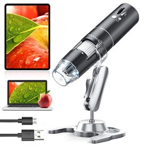 Wireless Digital Microscope, YINAMA 50X-1000X Magnification Handheld WiFi USB HD Microscope Camera, with Stand Compatible for iPhone/Android/iPad/Mac/Windows Computer