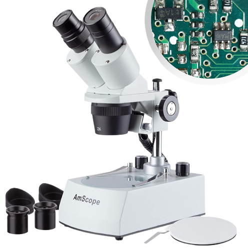 AmScope SE306R-P-LED Forward-Mounted Binocular Stereo Microscope